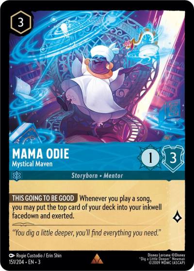 Mama Odie Mystical Maven 151/204 Into the Inklands Lorcana card