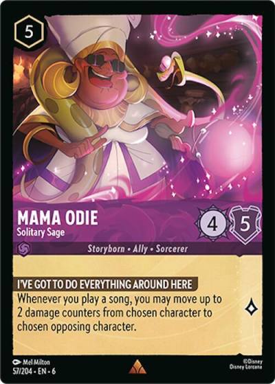 Mama Odie Solitary Sage 57/204 Azurite Sea Lorcana card