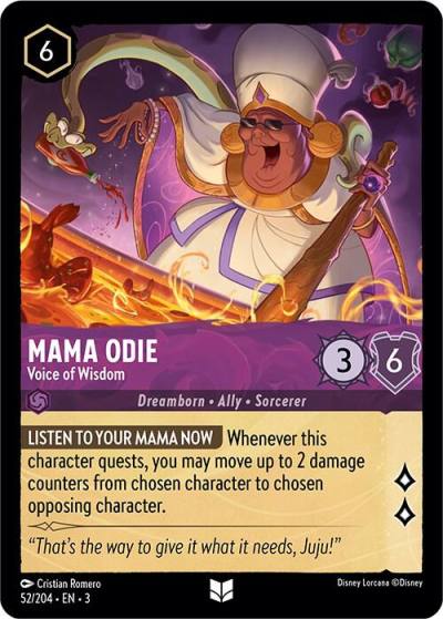 Mama Odie Voice of Wisdom 52/204 Into the Inklands Lorcana card