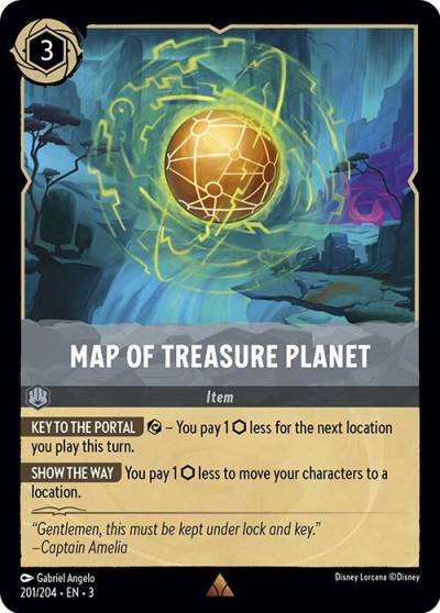 Map of Treasure Planet 201/204 Into the Inklands Lorcana card