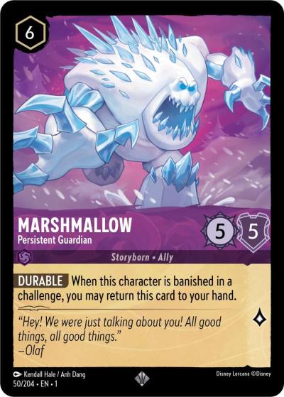 Marshmallow Persistent Guardian 50/204 The First Chapter Lorcana card