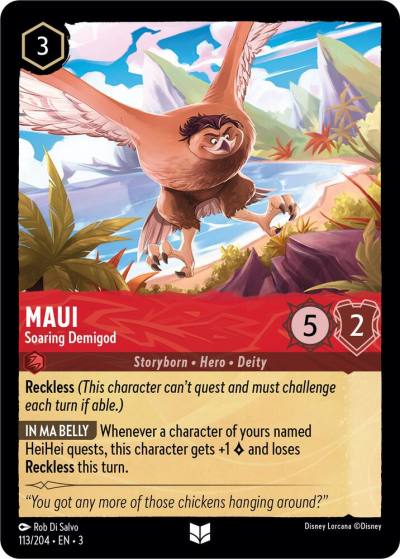 Maui Soaring Demigod 113/204 Into the Inklands Lorcana card