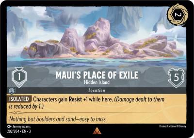 Mauis Place of Exile Hidden Island 202/204 Into the Inklands Lorcana card