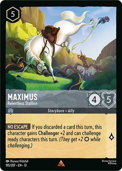 Maximus Relentless Stallion 195/204 Attack of the Vine! Lorcana card
