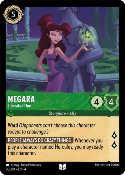 Megara Liberated One 80/204 Ursula's Return Lorcana card