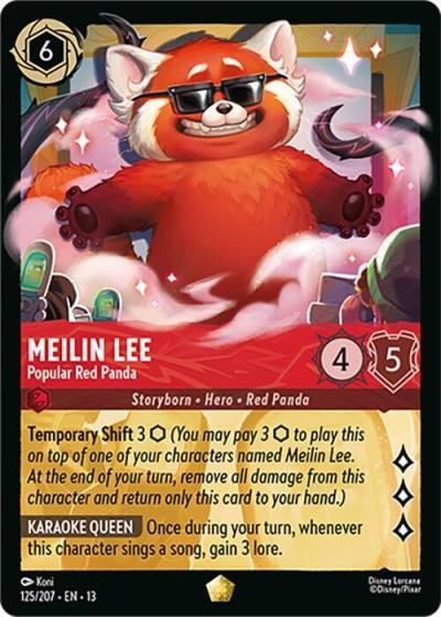 Meilin Lee Popular Red Panda 125/204 Attack of the Vine! Lorcana card