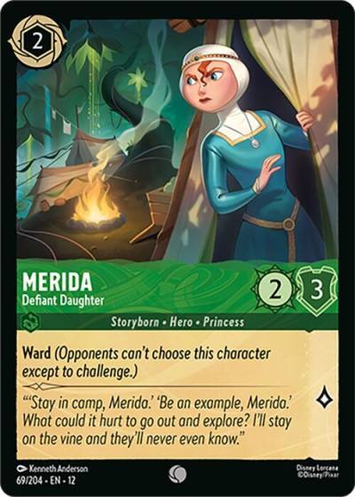 Merida Defiant Daughter 69/204 Wilds Unknown Lorcana card