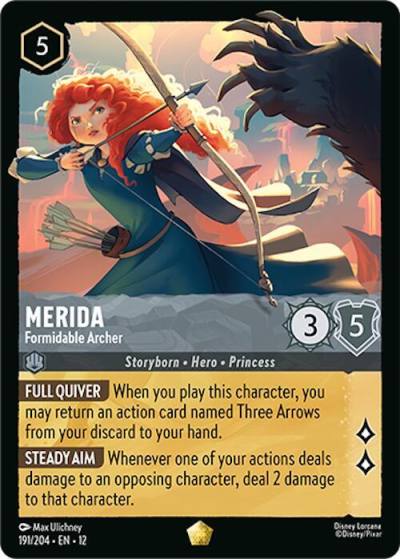 Merida Formidable Archer 191/204 Wilds Unknown Lorcana card