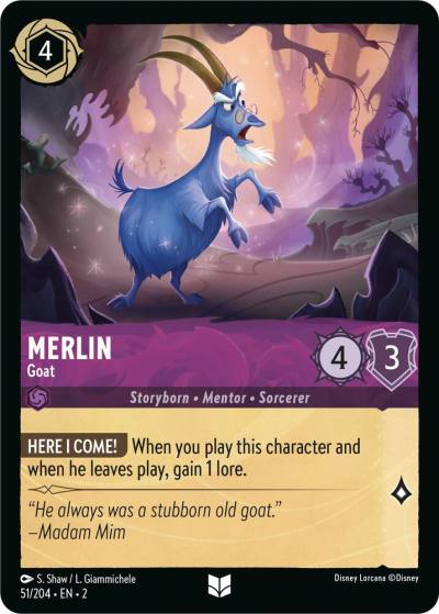 Merlin Goat 51/204 Rise of the Floodborn Lorcana card