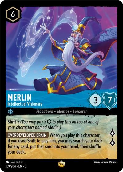 Merlin Intellectual Visionary 159/204 Shimmering Skies Lorcana card