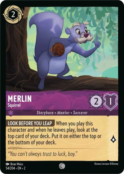 Merlin Squirrel 54/204 Rise of the Floodborn Lorcana card