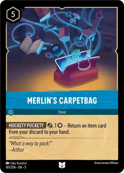 Merlins Carpetbag 167/204 Shimmering Skies Lorcana card