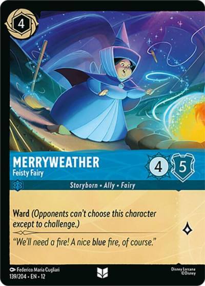 Merryweather Feisty Fairy (Foil) 139/204 Wilds Unknown Lorcana card