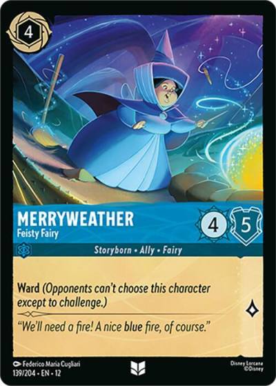 Merryweather Feisty Fairy 139/204 Wilds Unknown Lorcana card