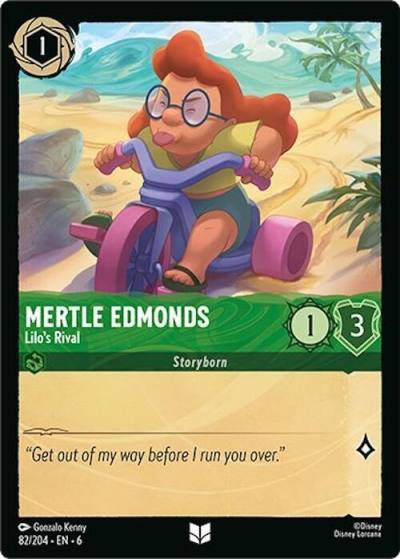 Mertle Edmonds Lilos Rival 82/204 Azurite Sea Lorcana card