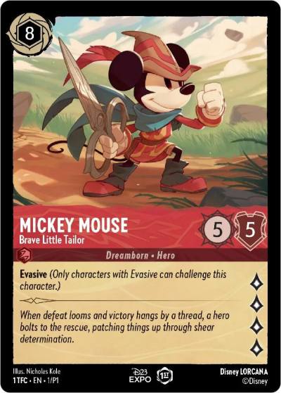 Mickey Mouse Brave Little Tailor 1 D23 Promos Lorcana card