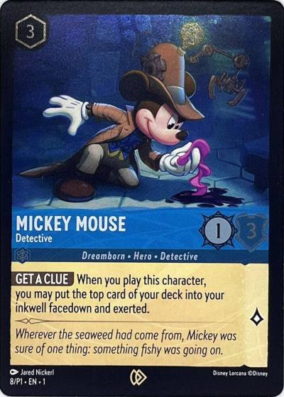 Mickey Mouse Detective 8 Disney Lorcana Promo Cards Lorcana card