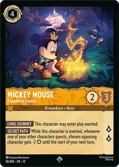 Mickey Mouse Expedition Leader 26/204 Wilds Unknown Lorcana card