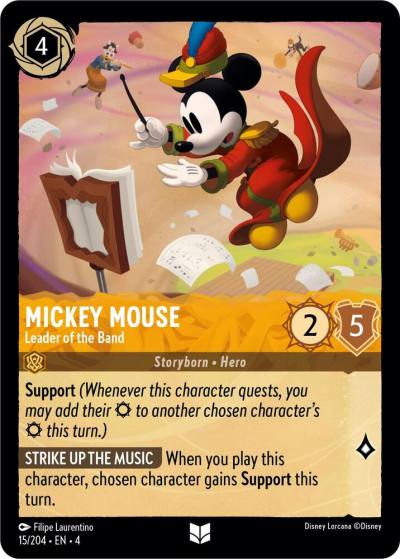 Mickey Mouse Leader of the Band 15/204 Ursula's Return Lorcana card