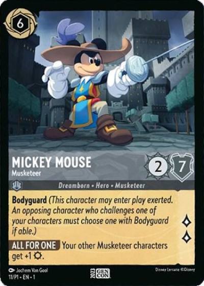 Mickey Mouse Musketeer 11 Disney Lorcana Promo Cards Lorcana card