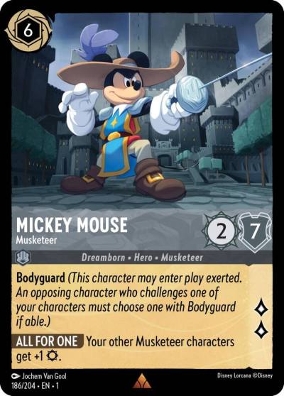 Mickey Mouse Musketeer 186/204 The First Chapter Lorcana card