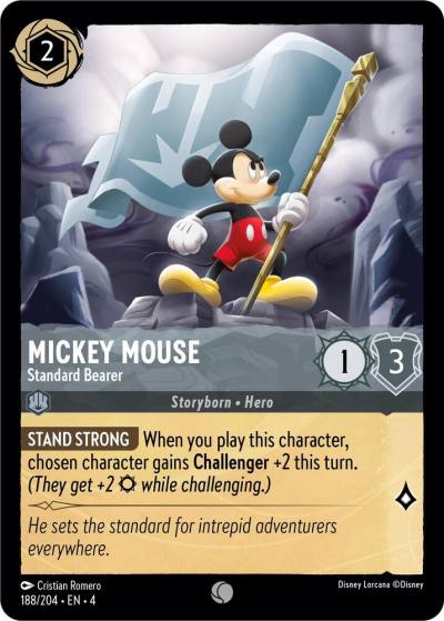 Mickey Mouse Standard Bearer 188/204 Ursula's Return Lorcana card