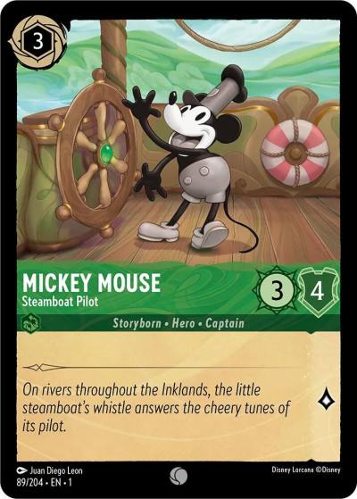 Mickey Mouse Steamboat Pilot 89/204 The First Chapter Lorcana card