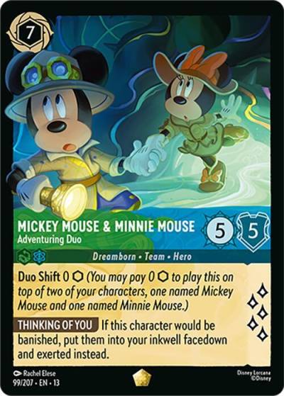 Mickey Mouse & Minnie Mouse Adventuring Duo 99/204 Attack of the Vine! Lorcana card