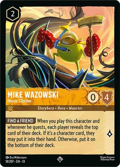 Mike Wazowski Heroic Climber 18/204 Attack of the Vine! Lorcana card