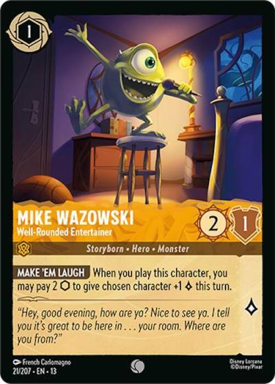 Mike Wazowski Well-Rounded Entertainer 21/207 Attack of the Vine! Lorcana card
