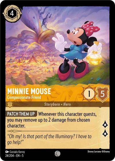 Minnie Mouse Compassionate Friend 24/204 Shimmering Skies Lorcana card