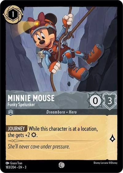 Minnie Mouse Funky Spelunker 183/204 Into the Inklands Lorcana card