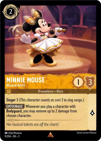 Minnie Mouse Musical Artist 9/204 Into the Inklands Lorcana card