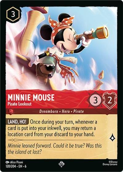 Minnie Mouse Pirate Lookout 120/204 Azurite Sea Lorcana card
