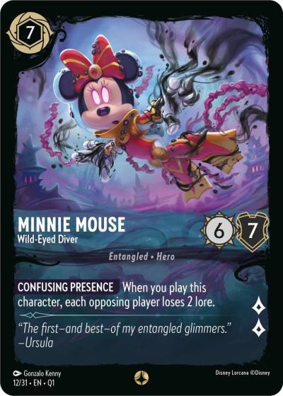 Minnie Mouse Wild Eyed Diver 46022 Illumineer's Quest: Deep Trouble Lorcana card