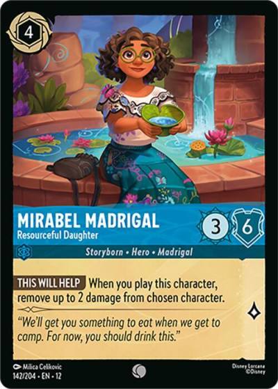 Mirabel Madrigal Resourceful Daughter 142/204 Wilds Unknown Lorcana card