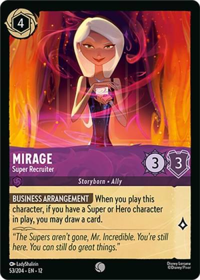 Mirage Super Recruiter 53/204 Wilds Unknown Lorcana card