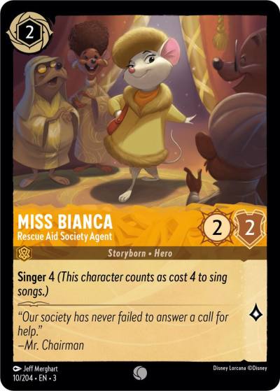 Miss Bianca Rescue Aid Society Agent 10/204 Into the Inklands Lorcana card