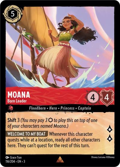 Moana Born Leader 116/204 Into the Inklands Lorcana card