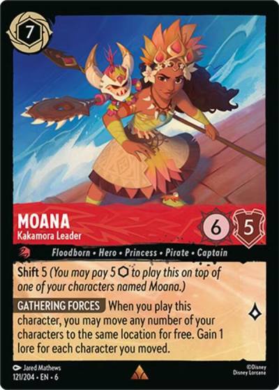 Moana Kakamora Leader 121/204 Azurite Sea Lorcana card