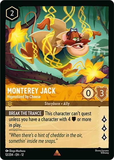 Monterey Jack Hypnotized by Cheese 12/204 Wilds Unknown Lorcana card
