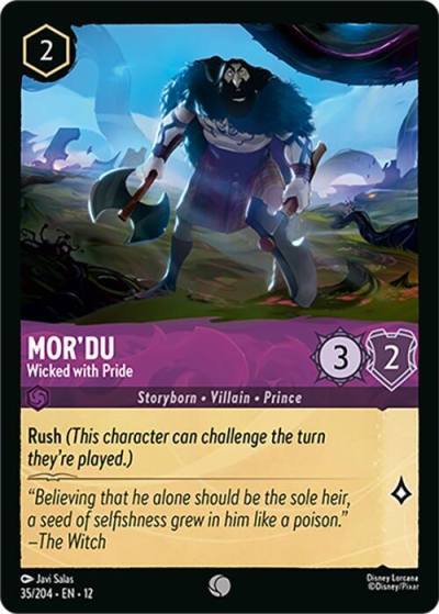 Mor'du Wicked with Pride 35/204 Wilds Unknown Lorcana card