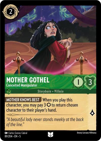 Mother Gothel Conceited Manipulator 89/204 Shimmering Skies Lorcana card