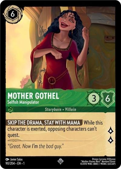 Mother Gothel Selfish Manipulator 90/204 The First Chapter Lorcana card