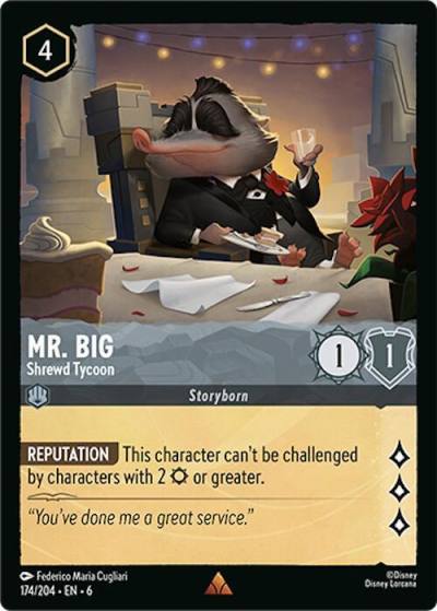 Mr Big Shrewd Tycoon 174/204 Azurite Sea Lorcana card
