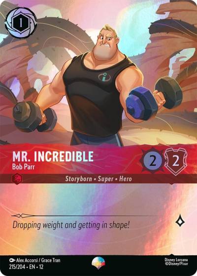 Mr. Incredible Bob Parr (Epic) 215/204 Wilds Unknown Lorcana card