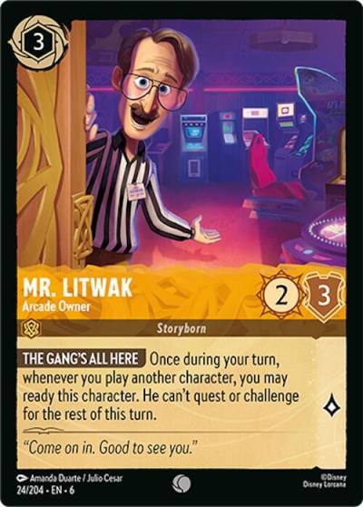 Mr Litwak Arcade Owner 24/204 Azurite Sea Lorcana card