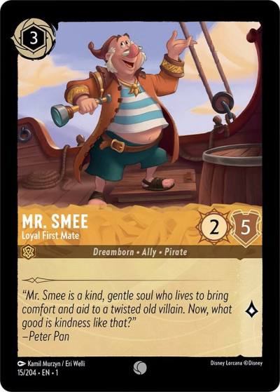 Mr Smee Loyal First Mate 15/204 The First Chapter Lorcana card