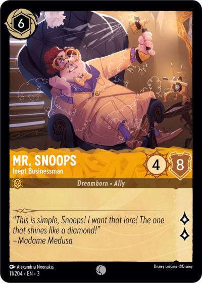 Mr Snoops Inept Businessman 11/204 Into the Inklands Lorcana card
