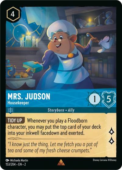 Mrs Judson Housekeeper 153/204 Rise of the Floodborn Lorcana card